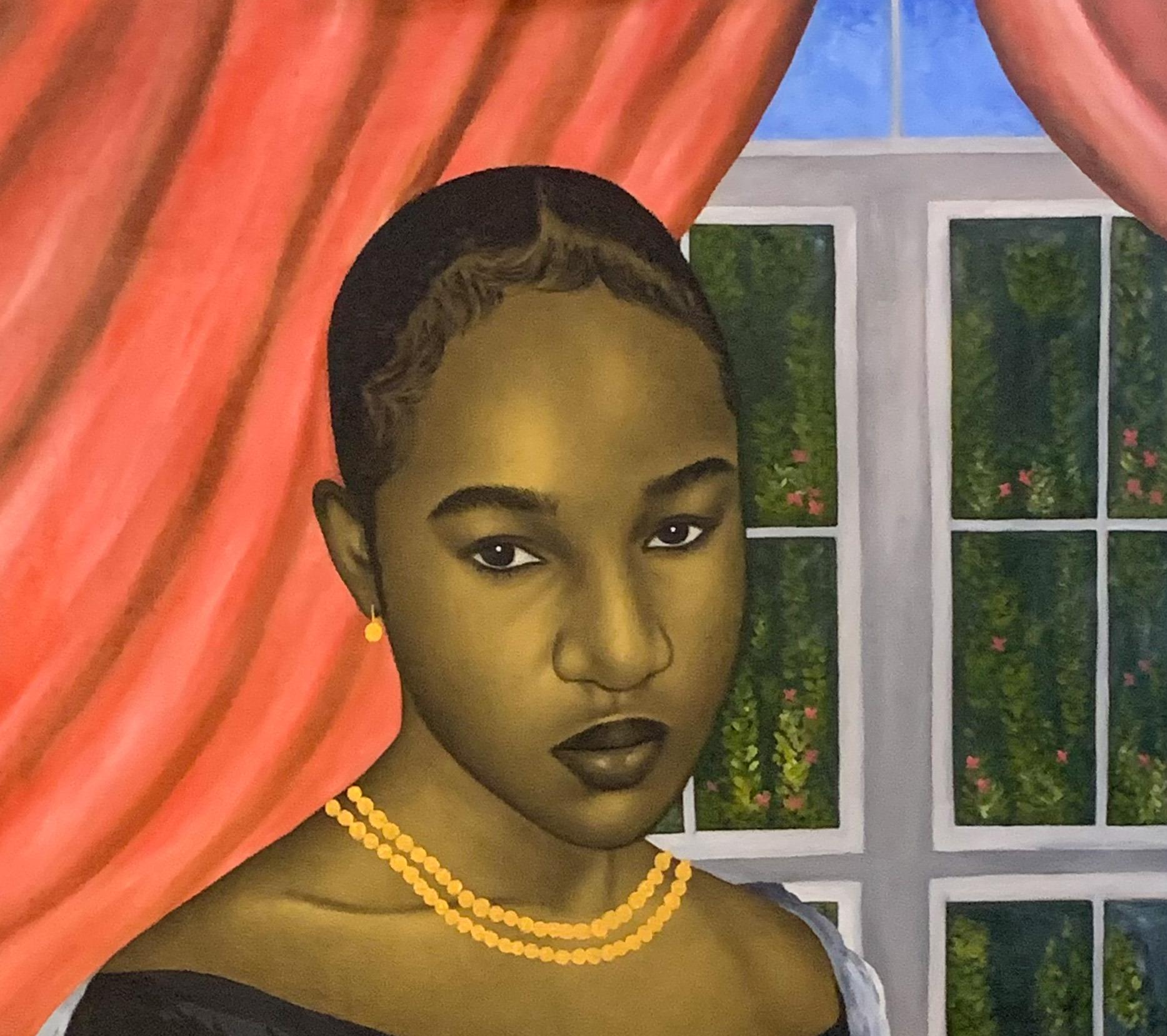 Monica - Painting by Franklin Ndibam