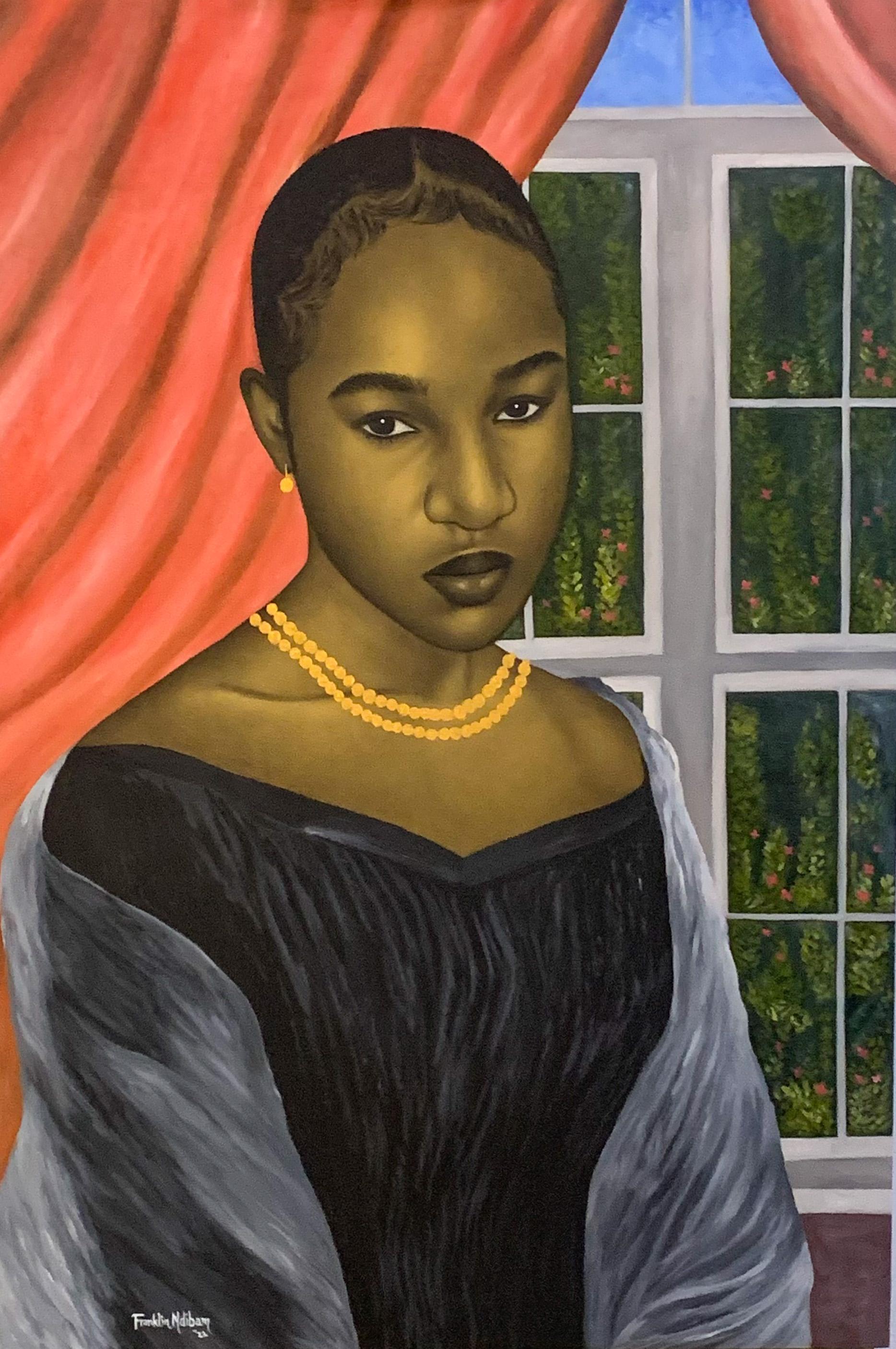 Franklin Ndibam Portrait Painting - Monica