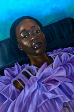 Paz (Udo) - Siglo XXI, Contemporáneo, Retrato Figurativo, Mujer, Azul, Amor
