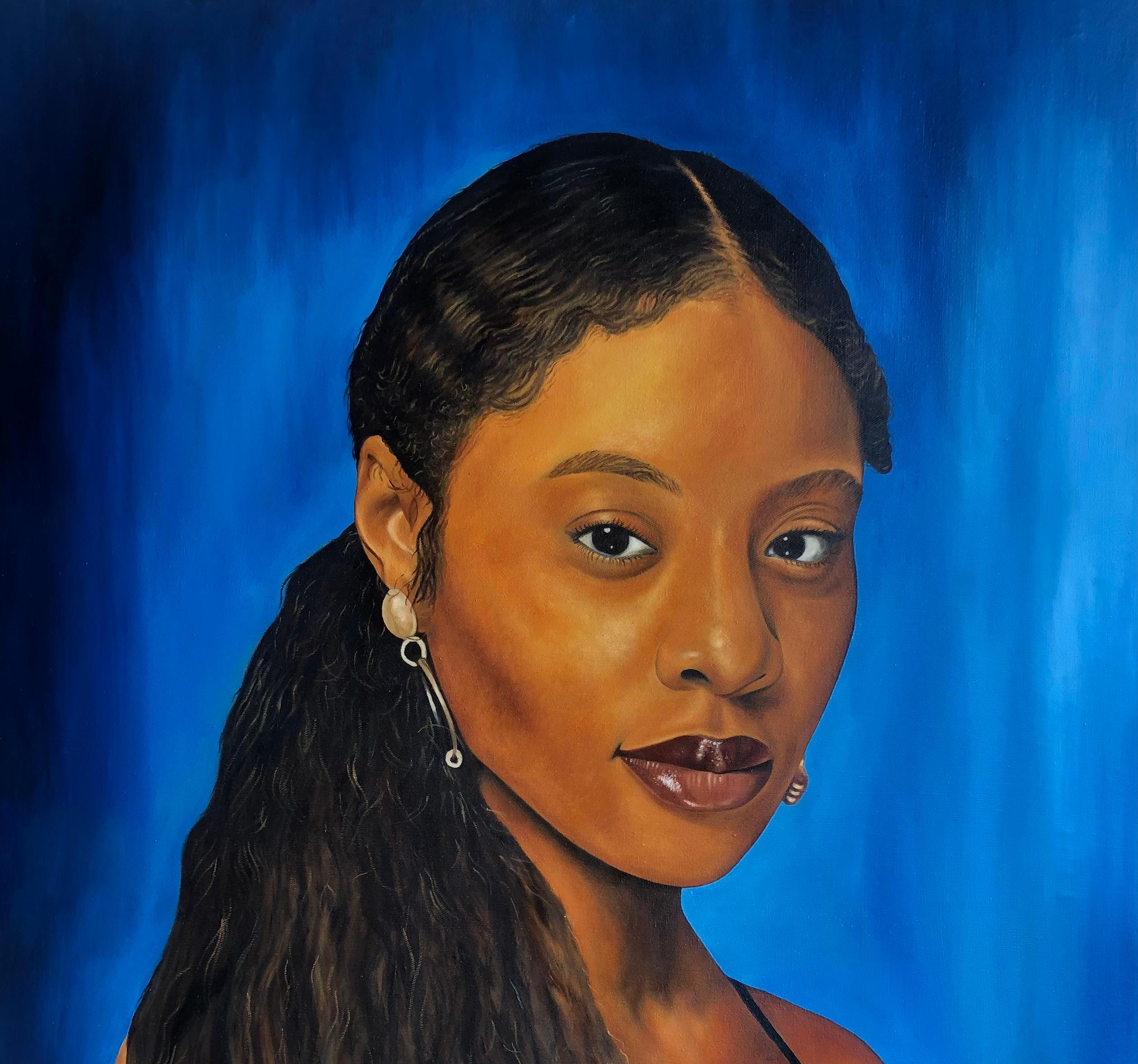 Portrait of Destiny - Painting by Franklin Ndibam