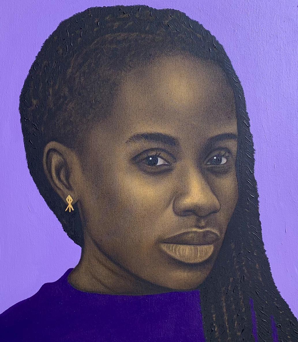 Violet - Painting by Franklin Ndibam