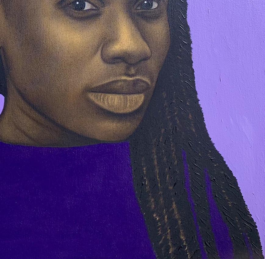 Violett (Zeitgenössisch), Painting, von Franklin Ndibam