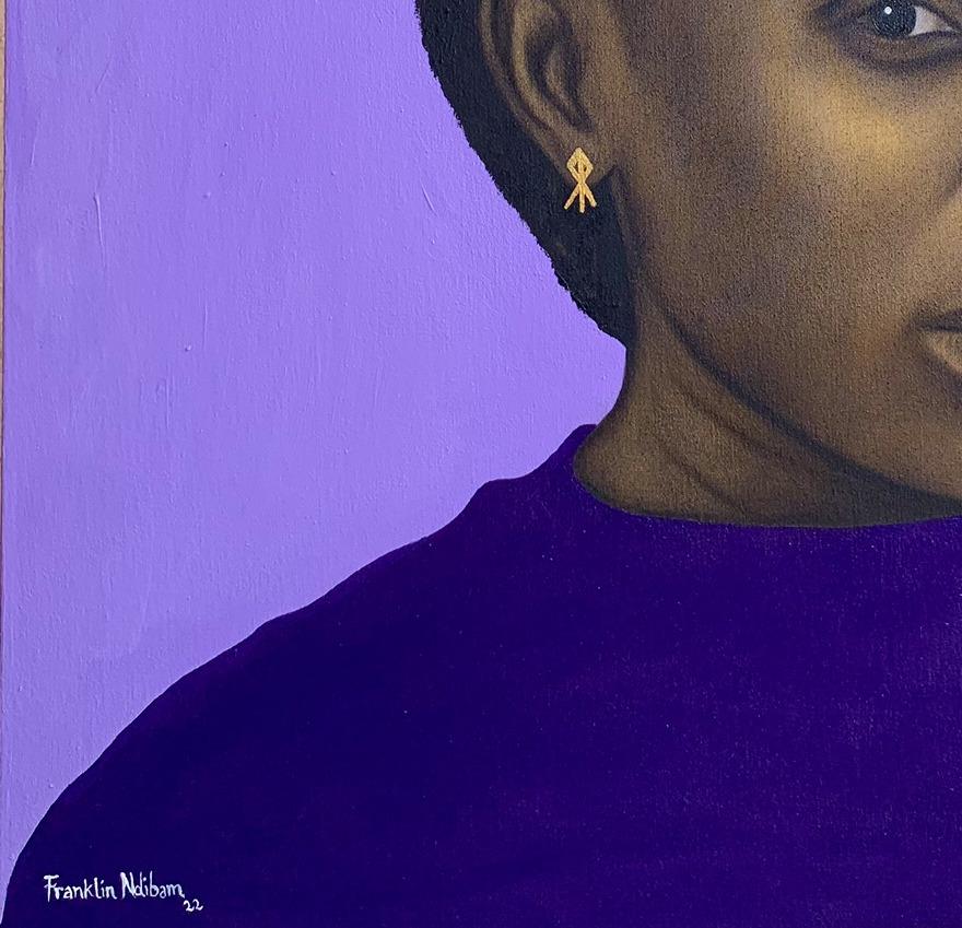 Pittura
Spedito in un tubo ben protetto dalla Nigeria
Quest'opera è unica, non è una stampa o un altro tipo di copia.
Accompagnato da un certificato di autenticità.