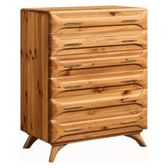 Franklin Shockey, Chest of Drawers, Pine, Brass, USA, 1960s