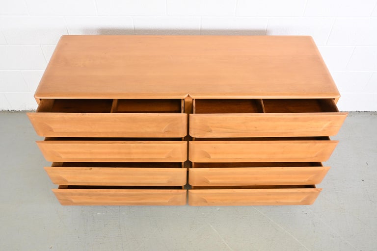 Franklin Shockey Furniture Sculpted Maple MidCentury Modern Dresser at