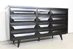 Franklin Shockey Sculpted Pine Ebonized 12 Drawer Dresser