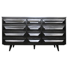 Franklin Shockey Sculpted Pine Ebonized 12 Drawer Dresser