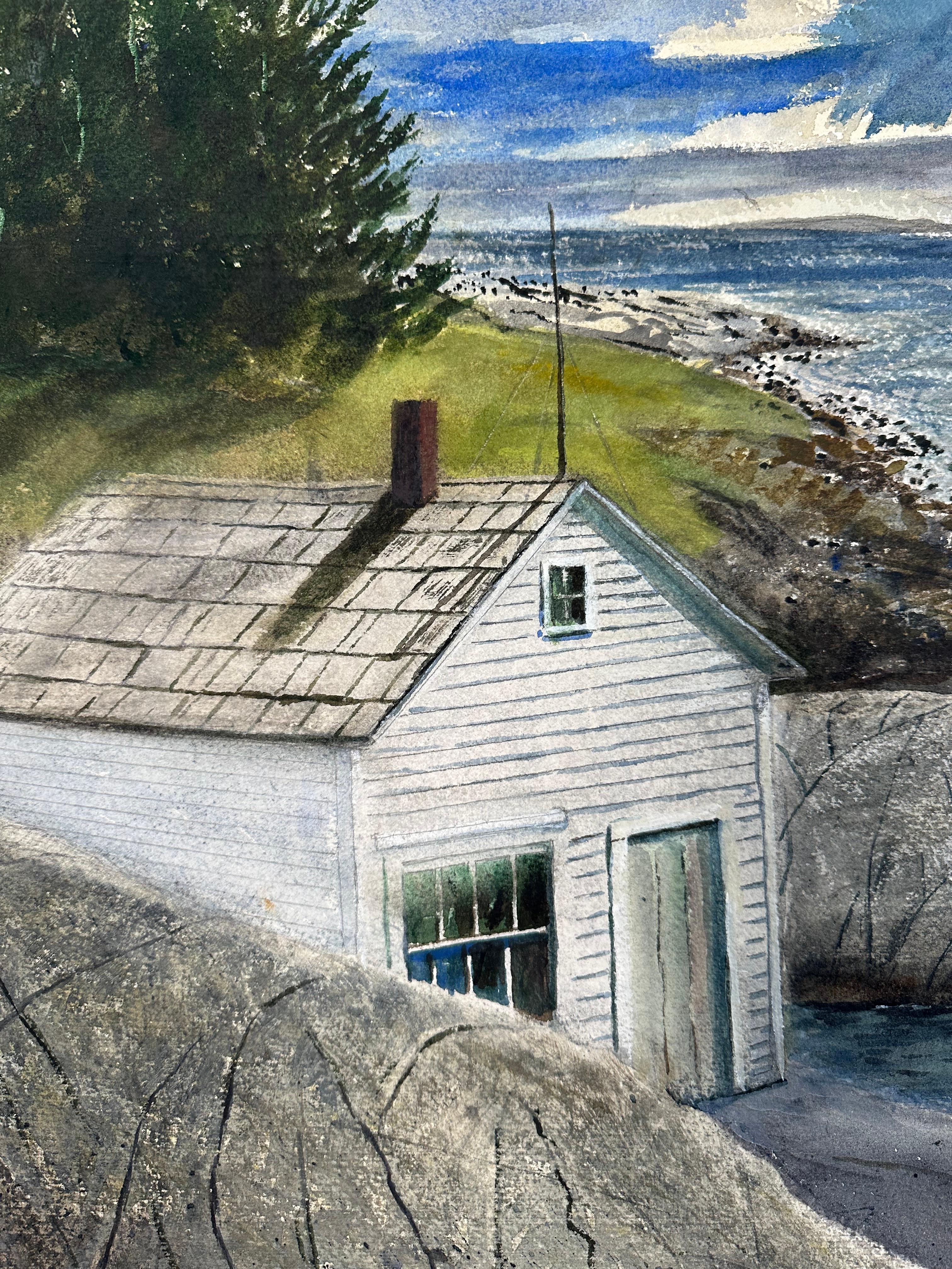 Peinture réaliste de la Nouvelle-Angleterre - Painting de Franklin Shores