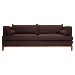 Lawson-Fenning Franklin Sofa, Nubby Weave Cushions & Walnut Base, Modern Couch