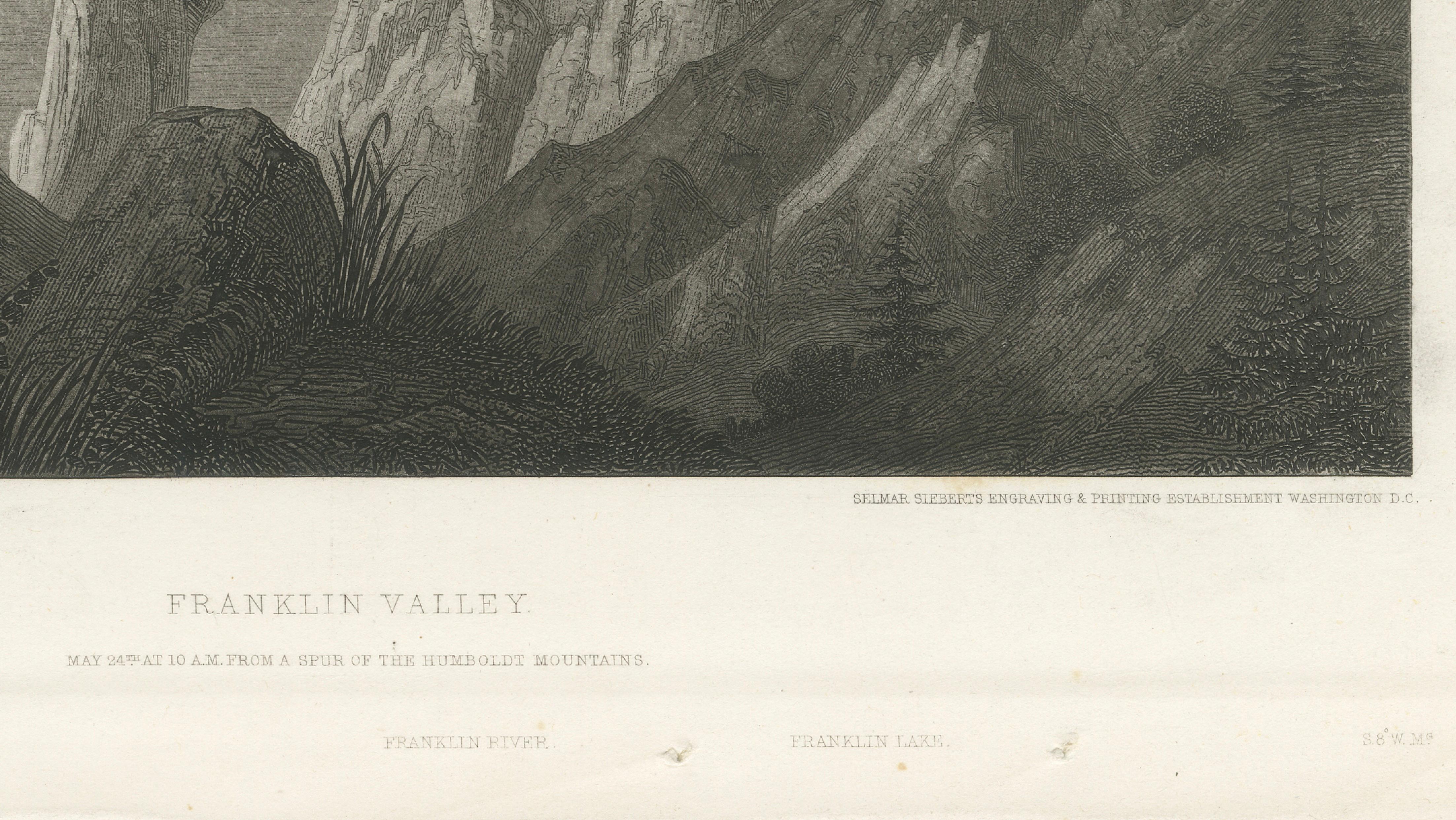 Franklin Valley, Great Basin Nevada – Beckwith Survey Engraving, c.1855