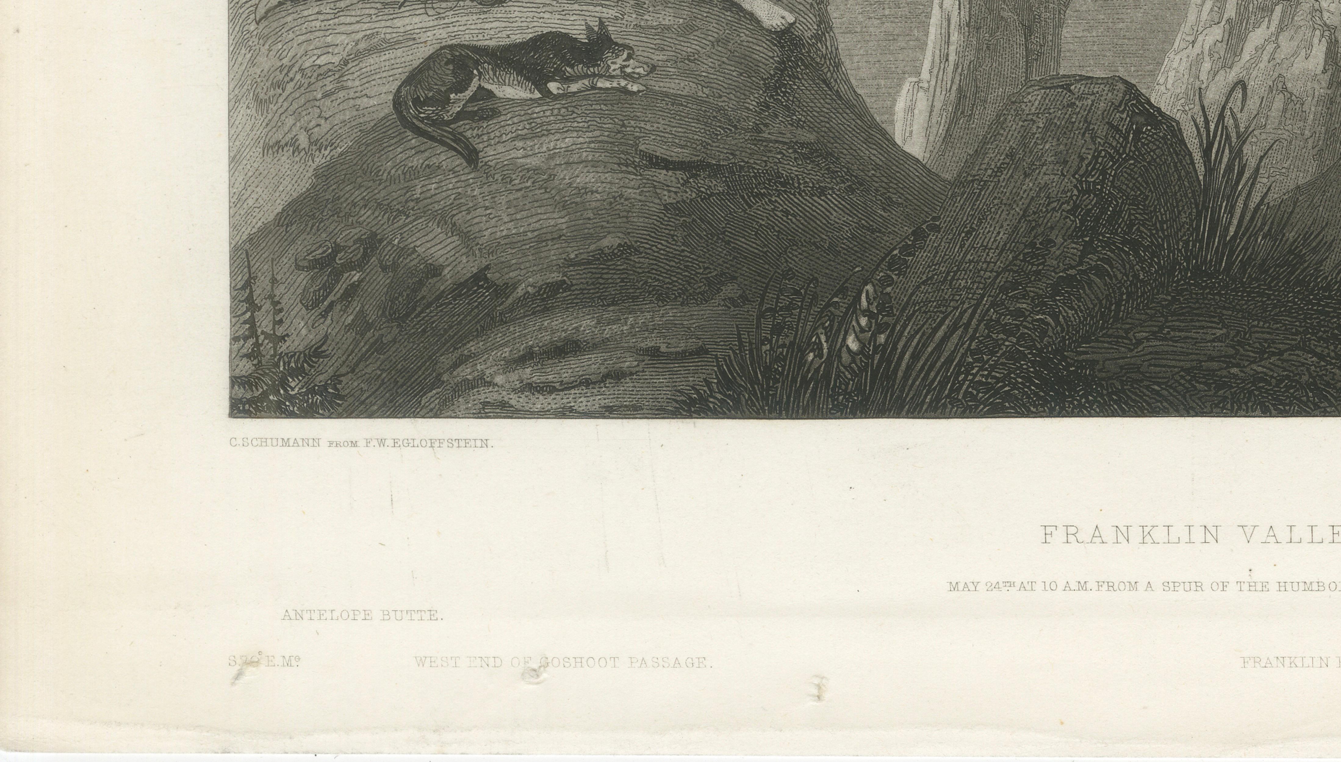 Franklin Valley, Great Basin Nevada – Beckwith Survey Engraving, c.1855