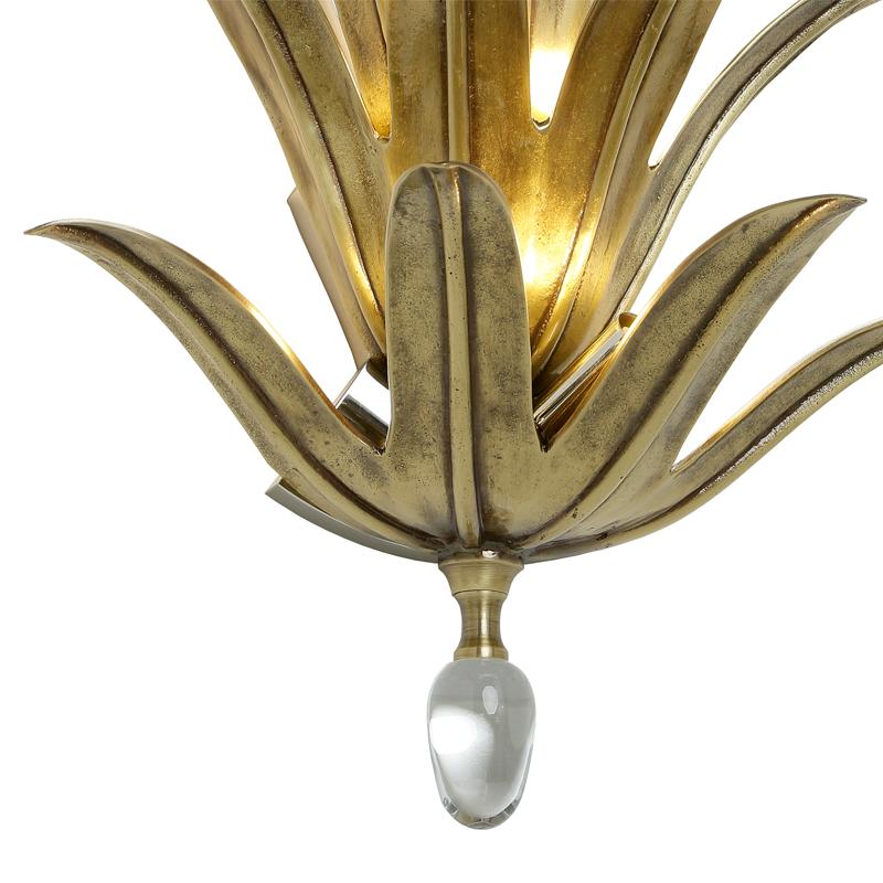 Glass Franklin Wall Lamp in Bronze Finish For Sale