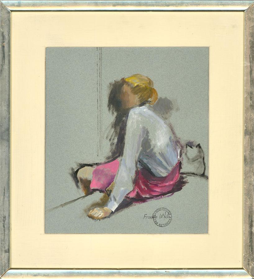 Franklin White (1892-1975) - Mid 20th Century Oil, Woman In Pink 2