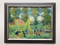 Franklin White, British Australian Impressionist scene of hop growing