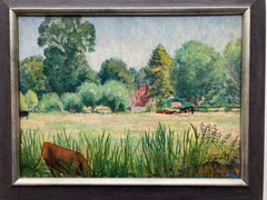 Franklin White, British Australian Impressionist view of English country cottage