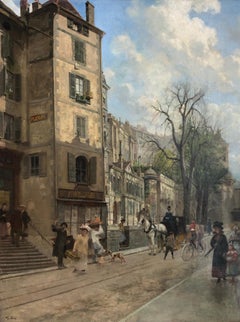 Antique Street of Corraterie in Geneva