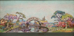 "The Japanese Bridge, 1928" François Beauck (Belgian, 1876-1946)