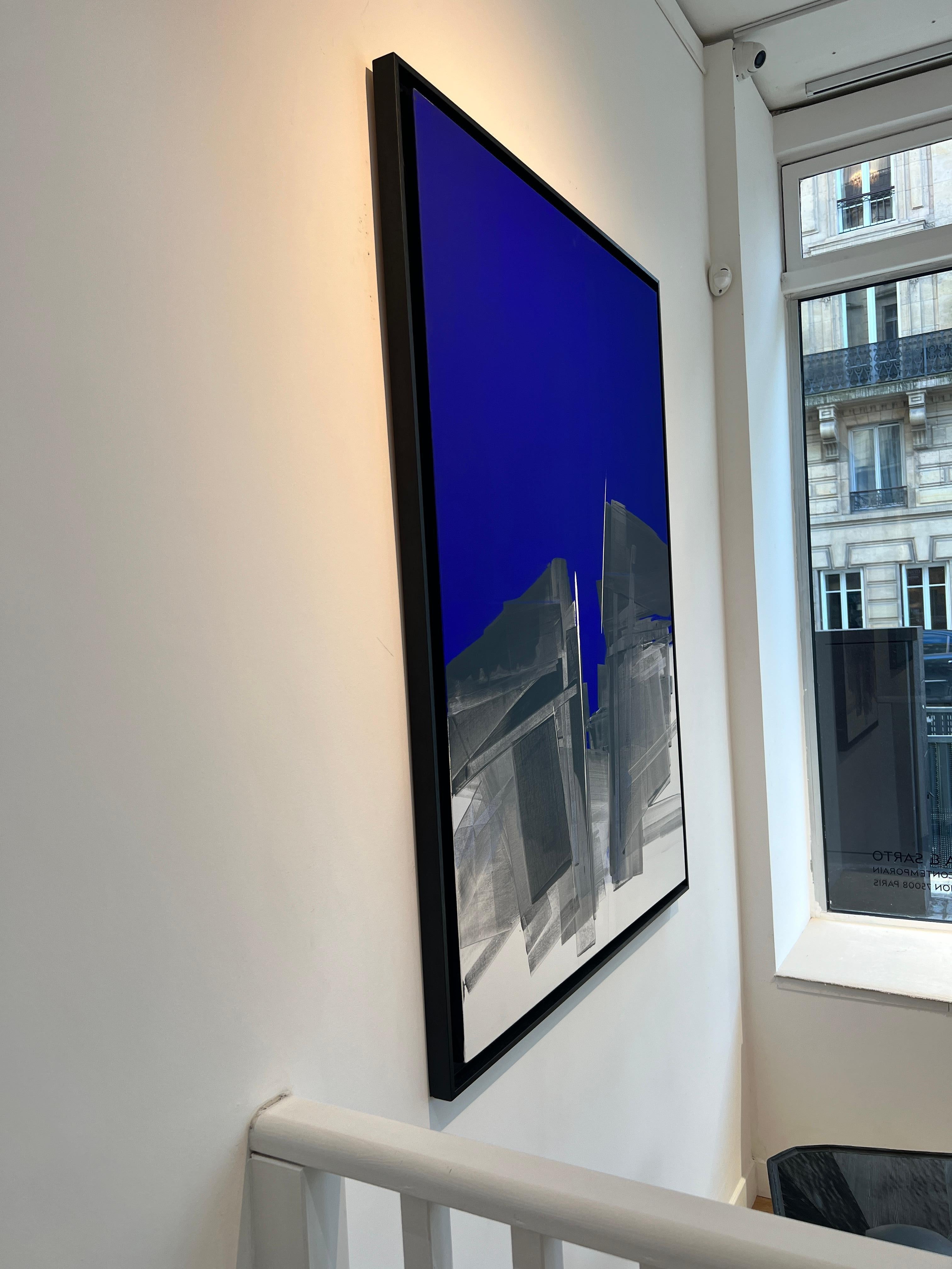 Au détour - Abstract Painting Viola di François Benoit Lison
