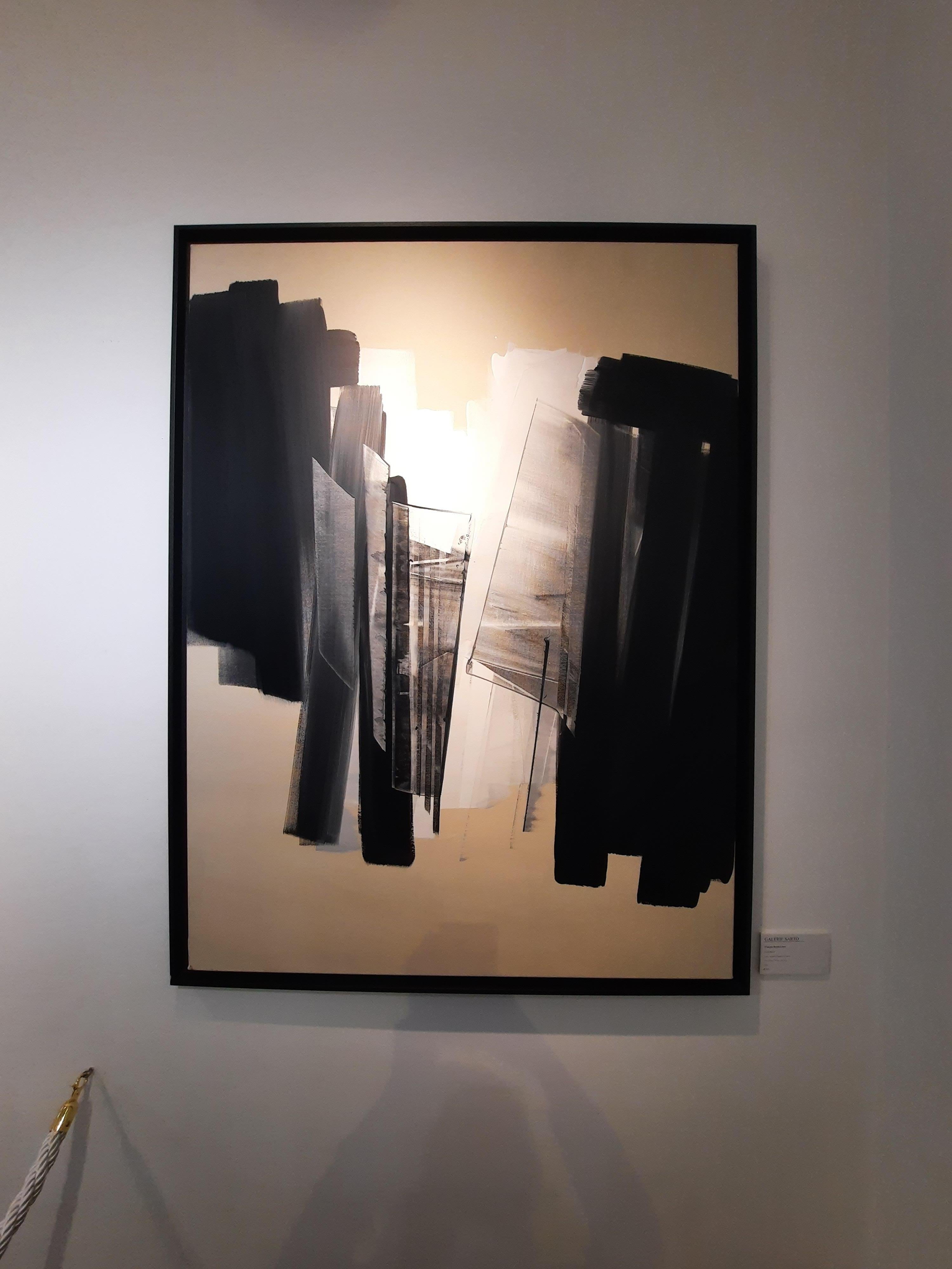Du noir - Abstrait Painting par François Benoit Lison
