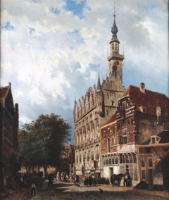 The Townes in Veere - François jean Louis Boulanger (1819-1873)