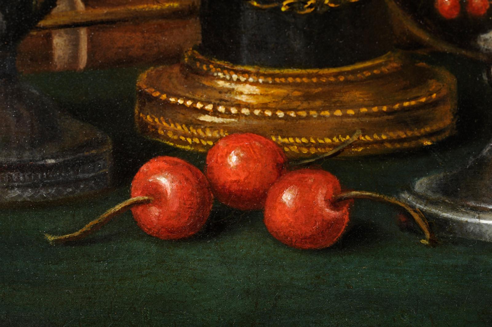 Still-life of various art objects - French School Painting by François Carlier-Rubrecq