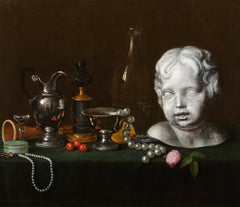 Still-life of various art objects