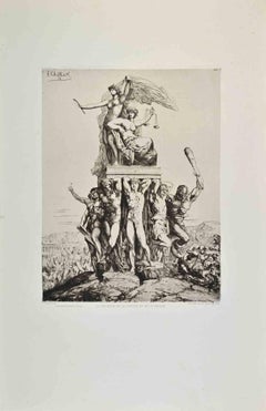 Le Triomphe de La Justice et de la Verité - Etching by François Chifflart- 1870s