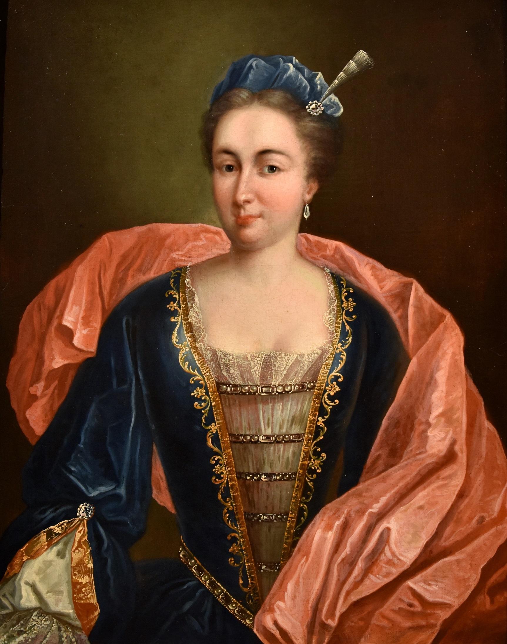 Portrait de Marianne Cogny De Troy Peinture à l'huile sur toile 17/18e siècle Maître ancien - Painting de François de Troy (Toulouse 1645 – Paris 1730)