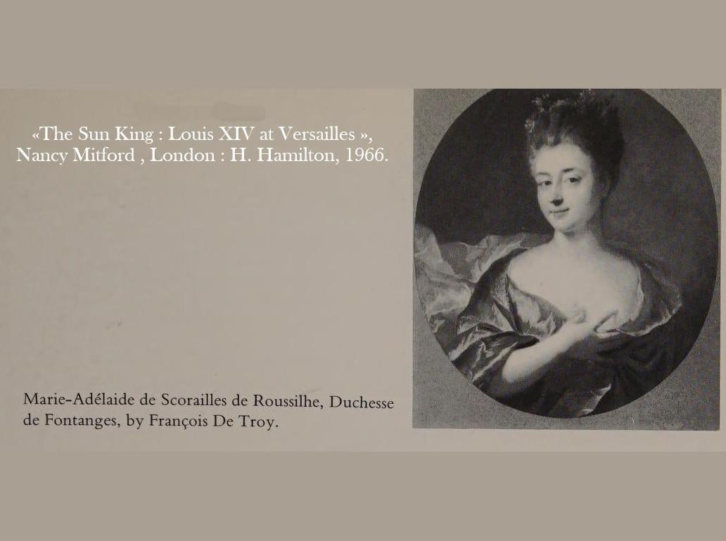 18th century French - Portrait of Duchesse de Fontanges by François de Troy For Sale 7