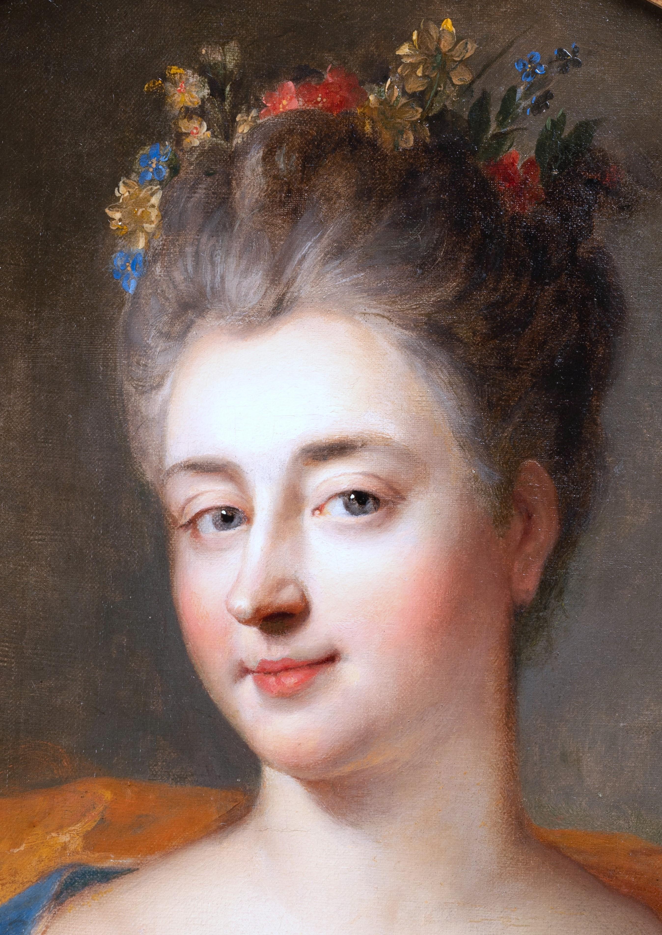 18th century French - Portrait of Duchesse de Fontanges by François de Troy For Sale 3