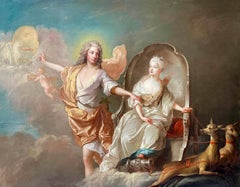Portrait français du XVIIIe siècle - Prince et Princesse de Conti en Apollo et Diane