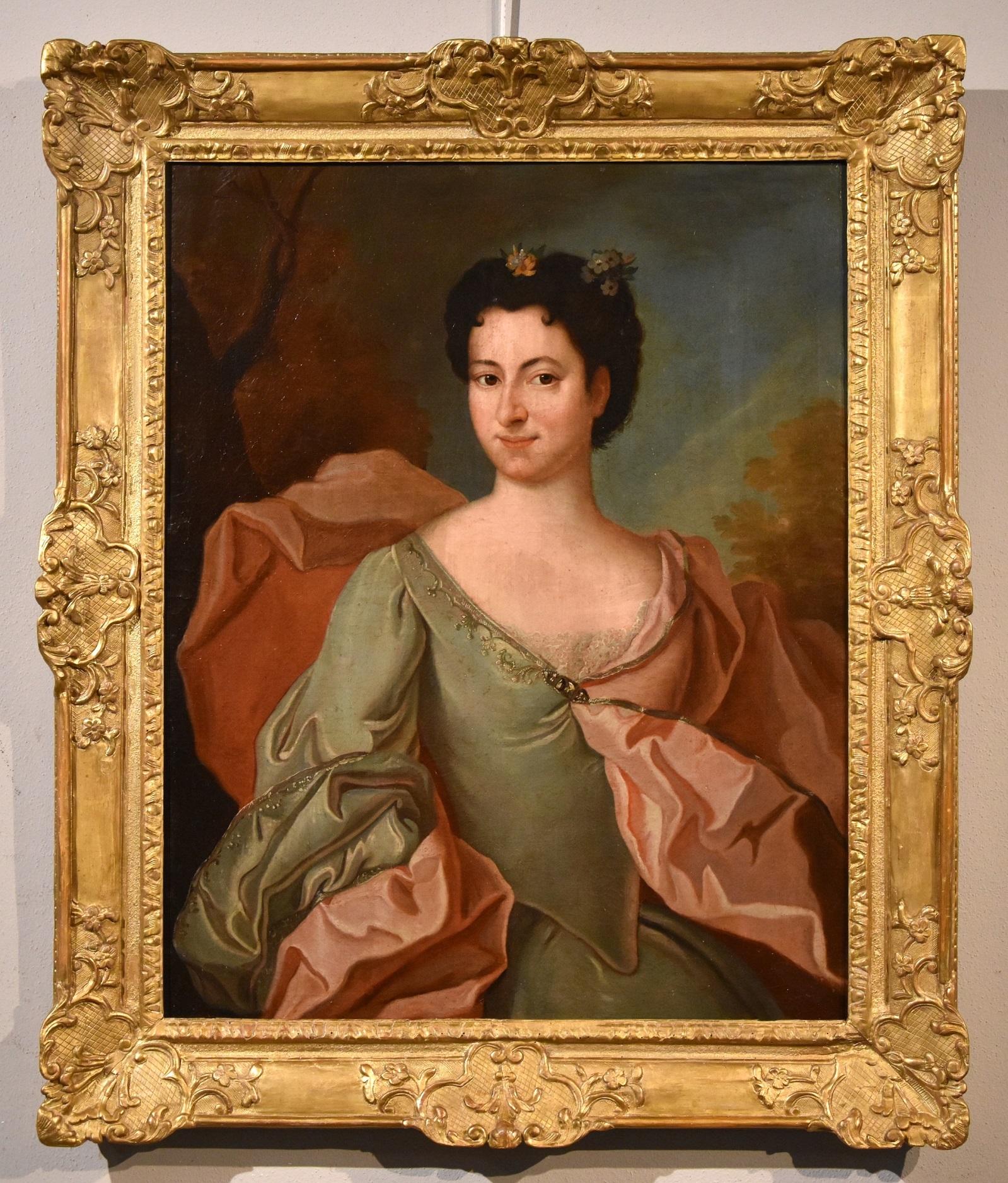 François de Troy (Toulouse 1645 - Paris 1730) Portrait Painting - Portrait Lady De Troy Paint Oil on canvas Old master 18th Century French Madame