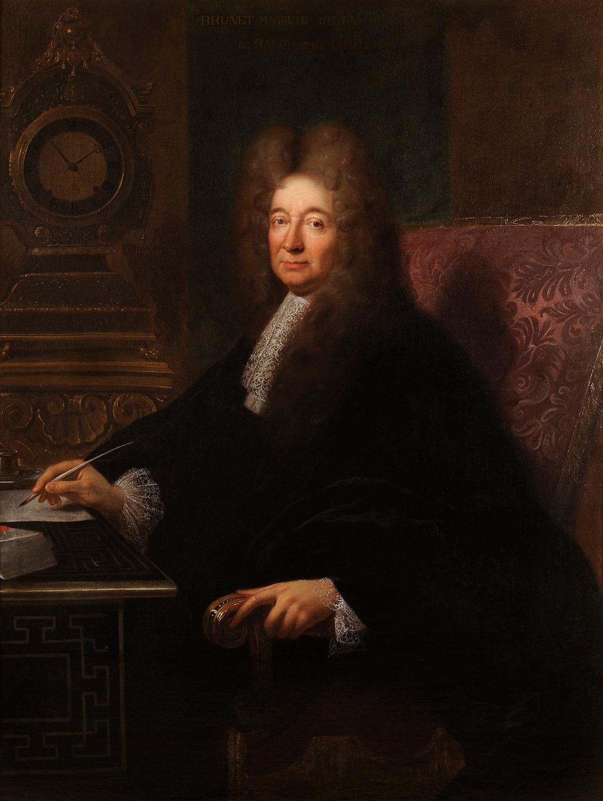 Portrait de Paul Etienne Brunet d'Evry - Painting de François de Troy (Toulouse 1645 - Paris 1730)