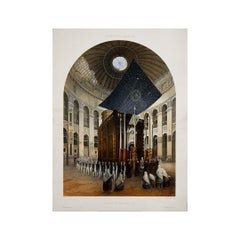 1862 Original lithography -  Souvenirs de Jérusalem - Chapelle du Saint Sépulcre