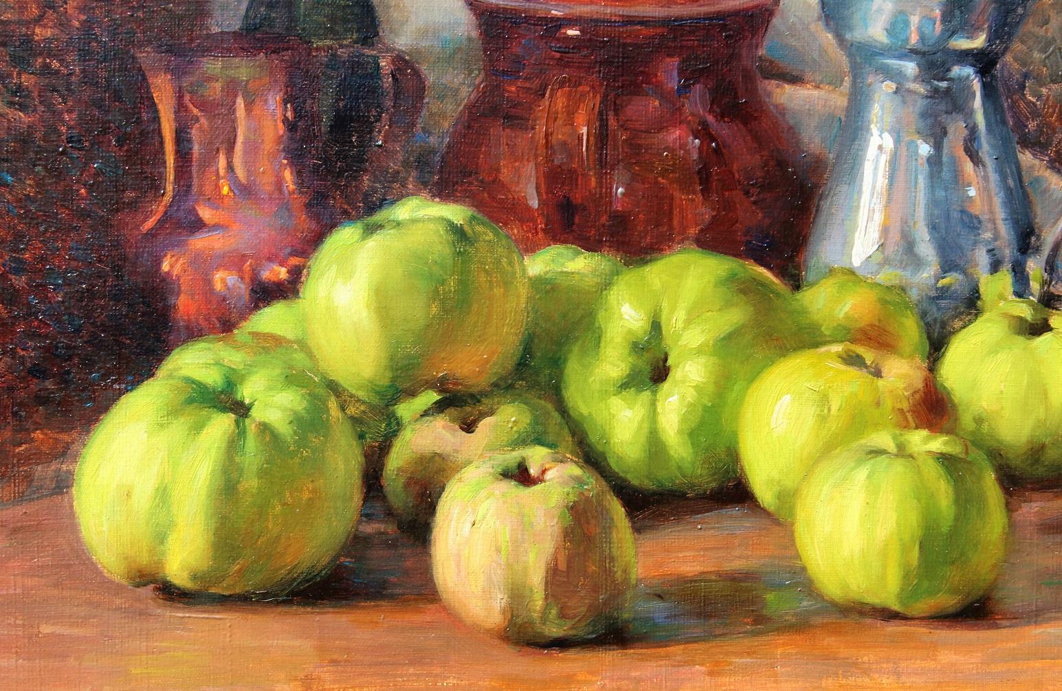 François FORICHON
1865-1952, French
Still life with greens apples
Painting, oil on canvas
Signed 