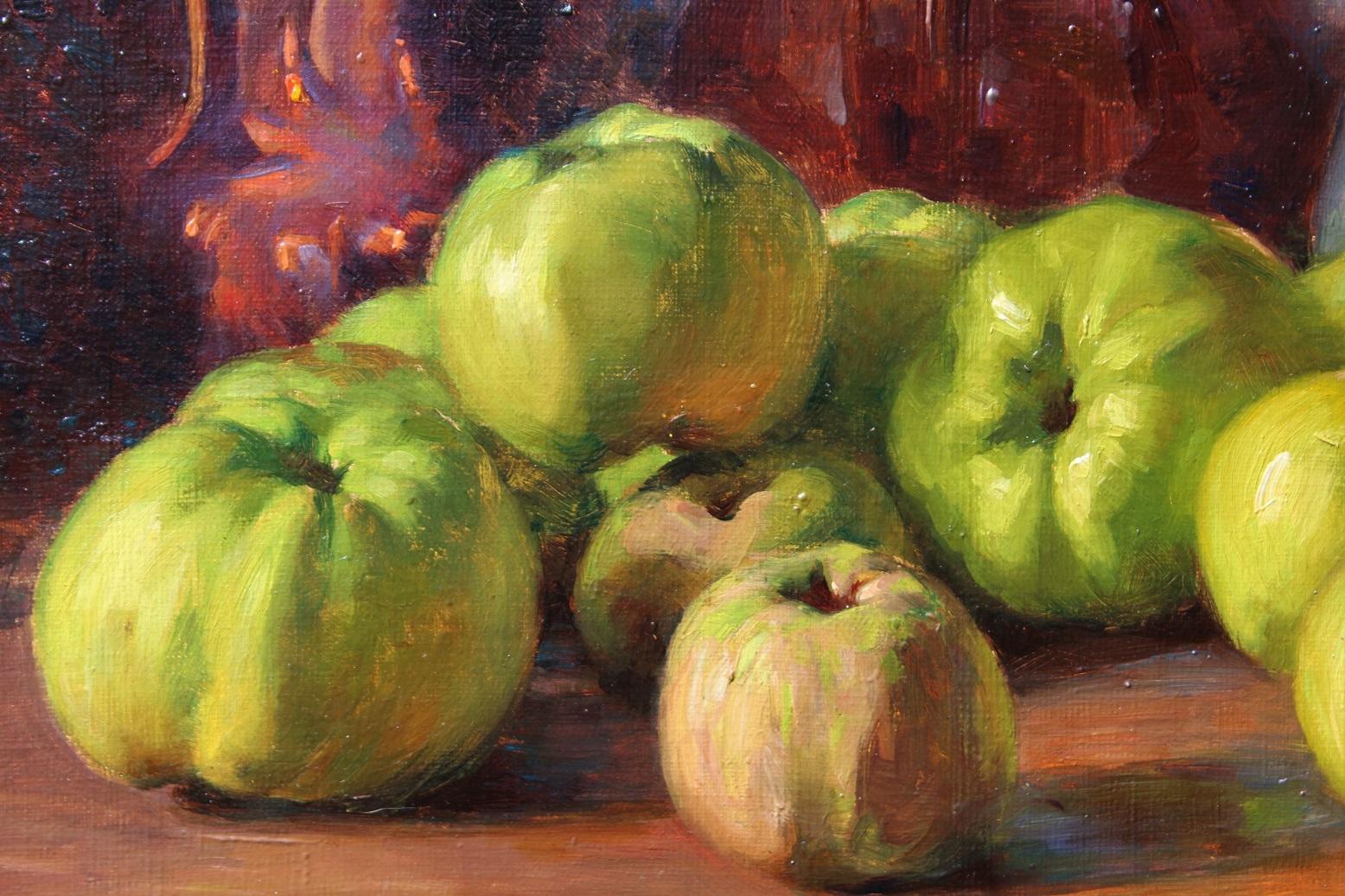 Still life with green apples For Sale 1