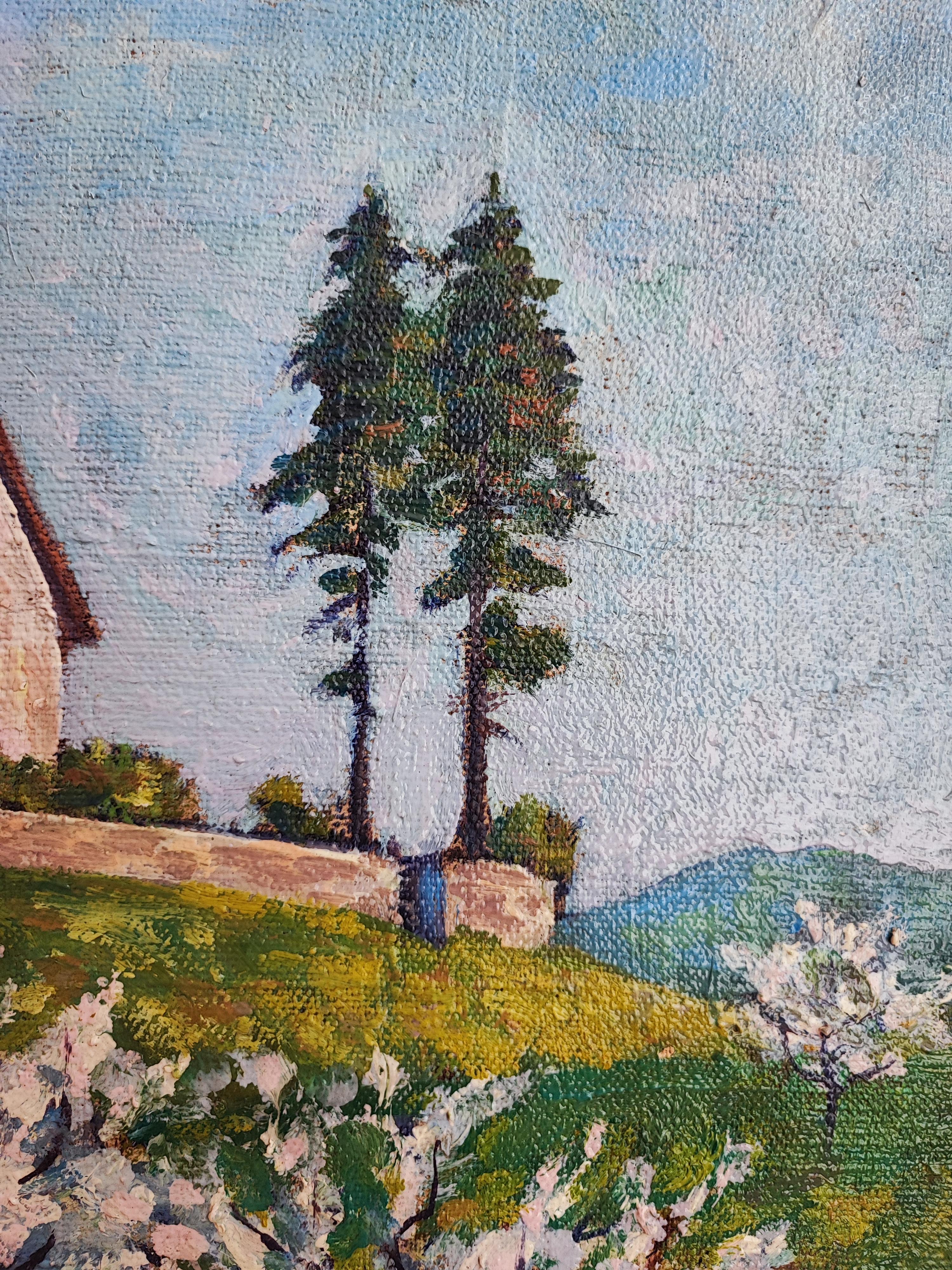 Spring Landscape with a Chapel For Sale 1