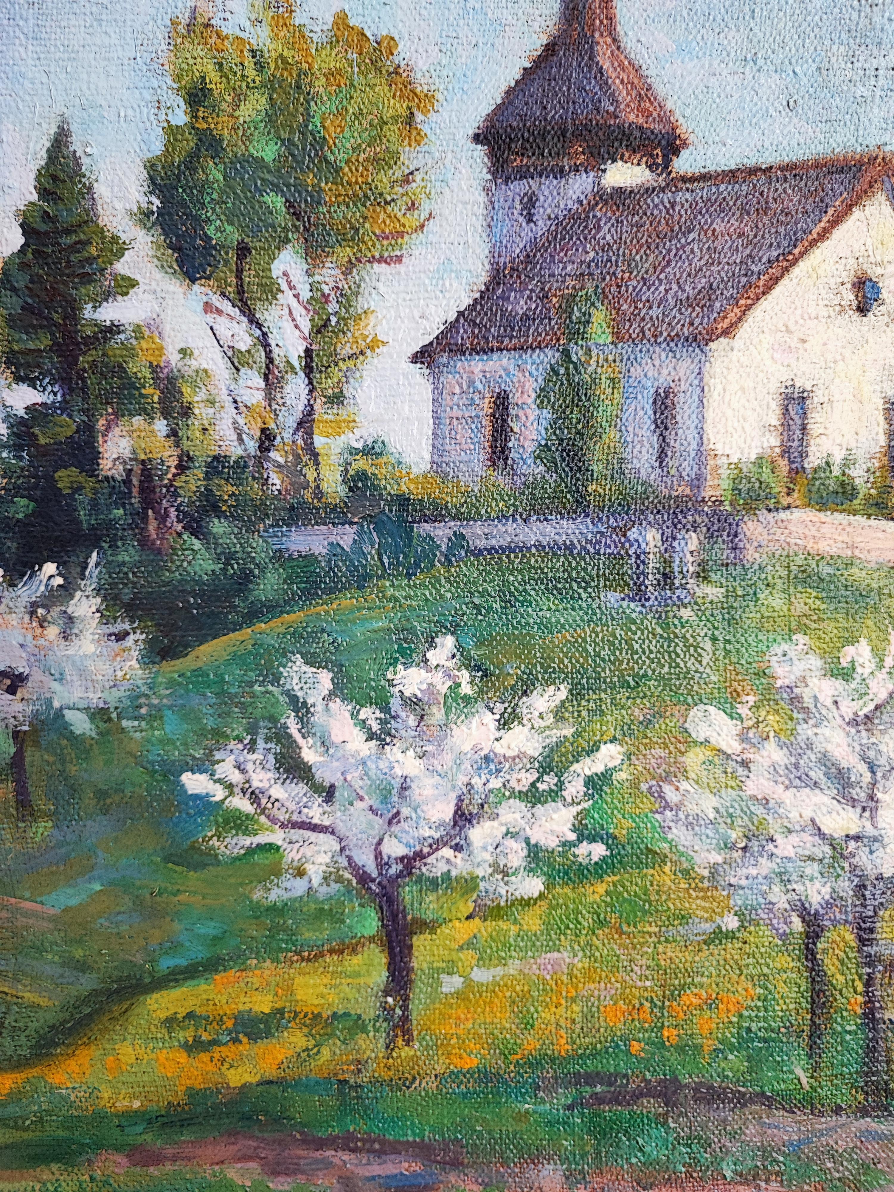 Spring Landscape with a Chapel For Sale 2