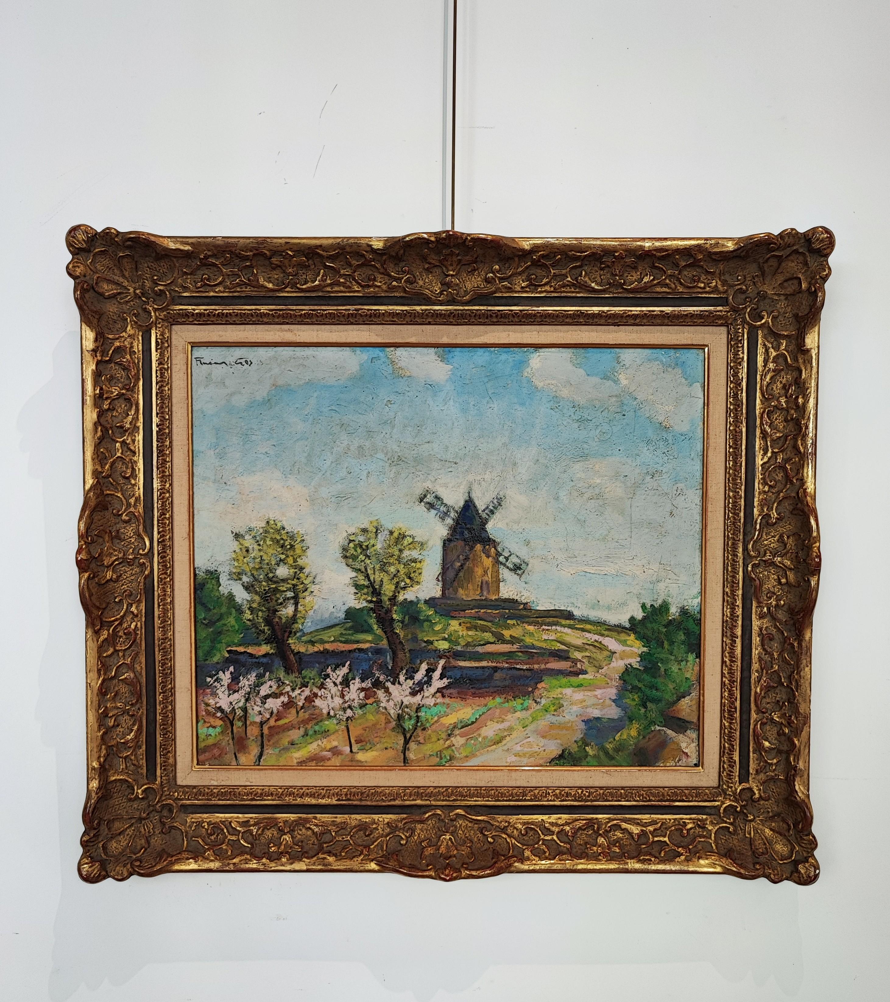 Molino de viento en Provenza - Painting de François Gos