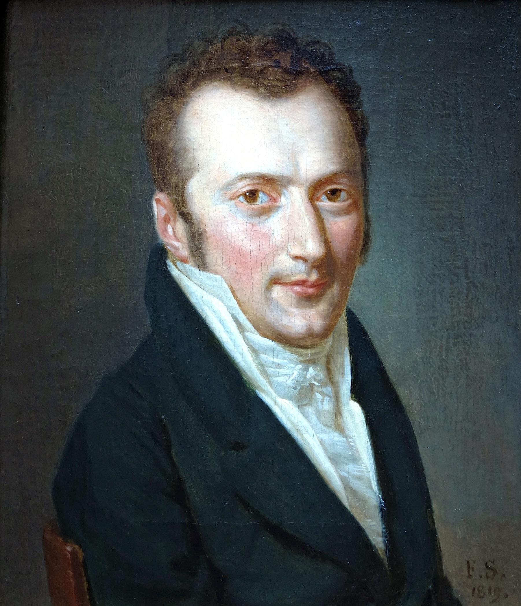 Portrait of Jean Claude Pellegrini (1787-1854) - Painting by François Jean SABLET