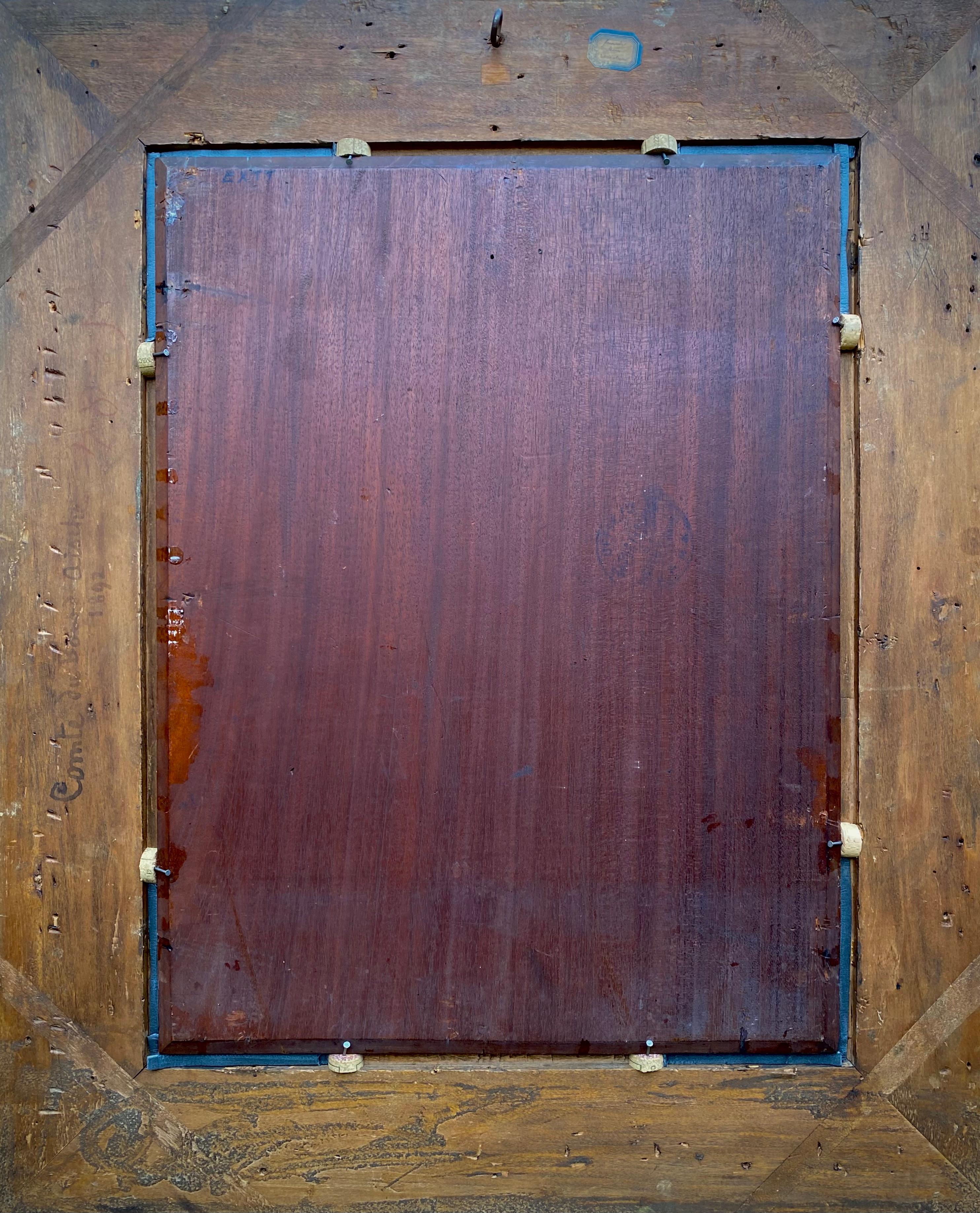 François Joseph Haseleer 
Brüssel 1804 - 1890
Belgischer Maler

Der Kamin
Unterschrift: Unterzeichnet unten rechts
Medium: Öl auf Platte
Abmessungen: Bildgröße 55 x 42,50 cm, Rahmengröße 78 x 65 cm

Biographie: Haseleer François Joseph Corneille
