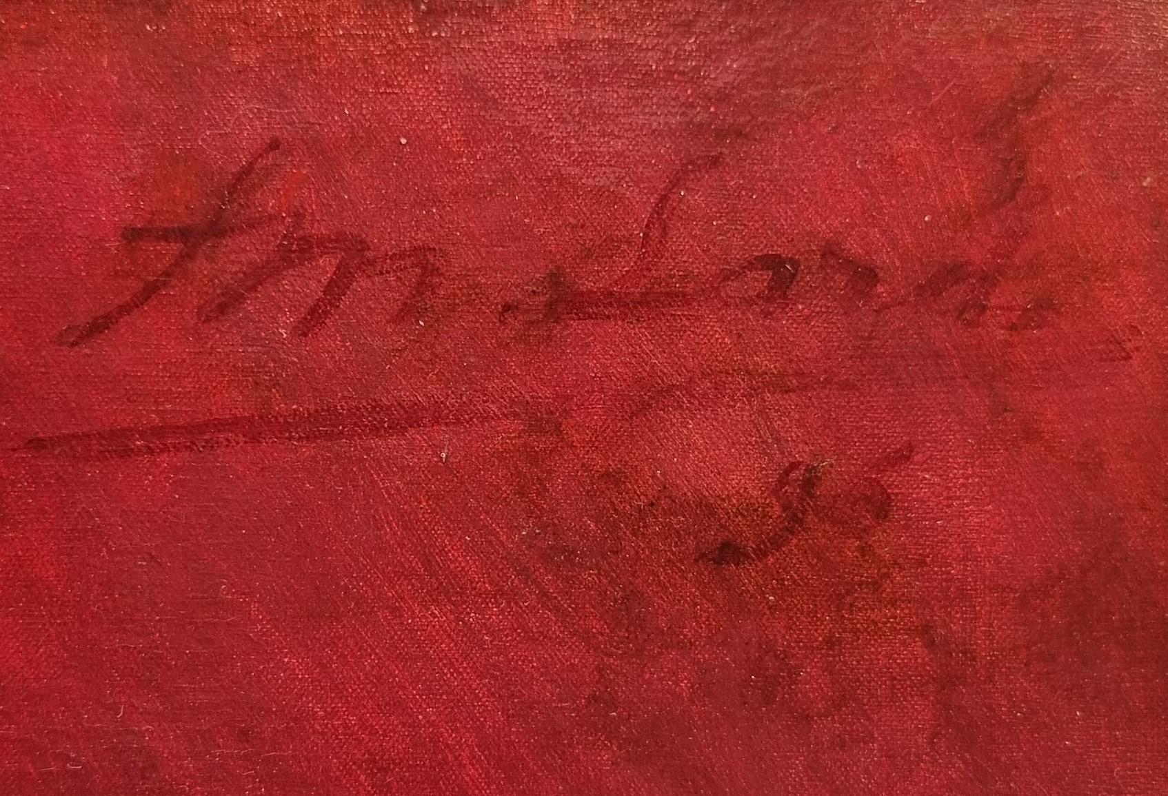 Quadro realista Ritratto attore francese Comedie Française LARD XIX in vendita 2