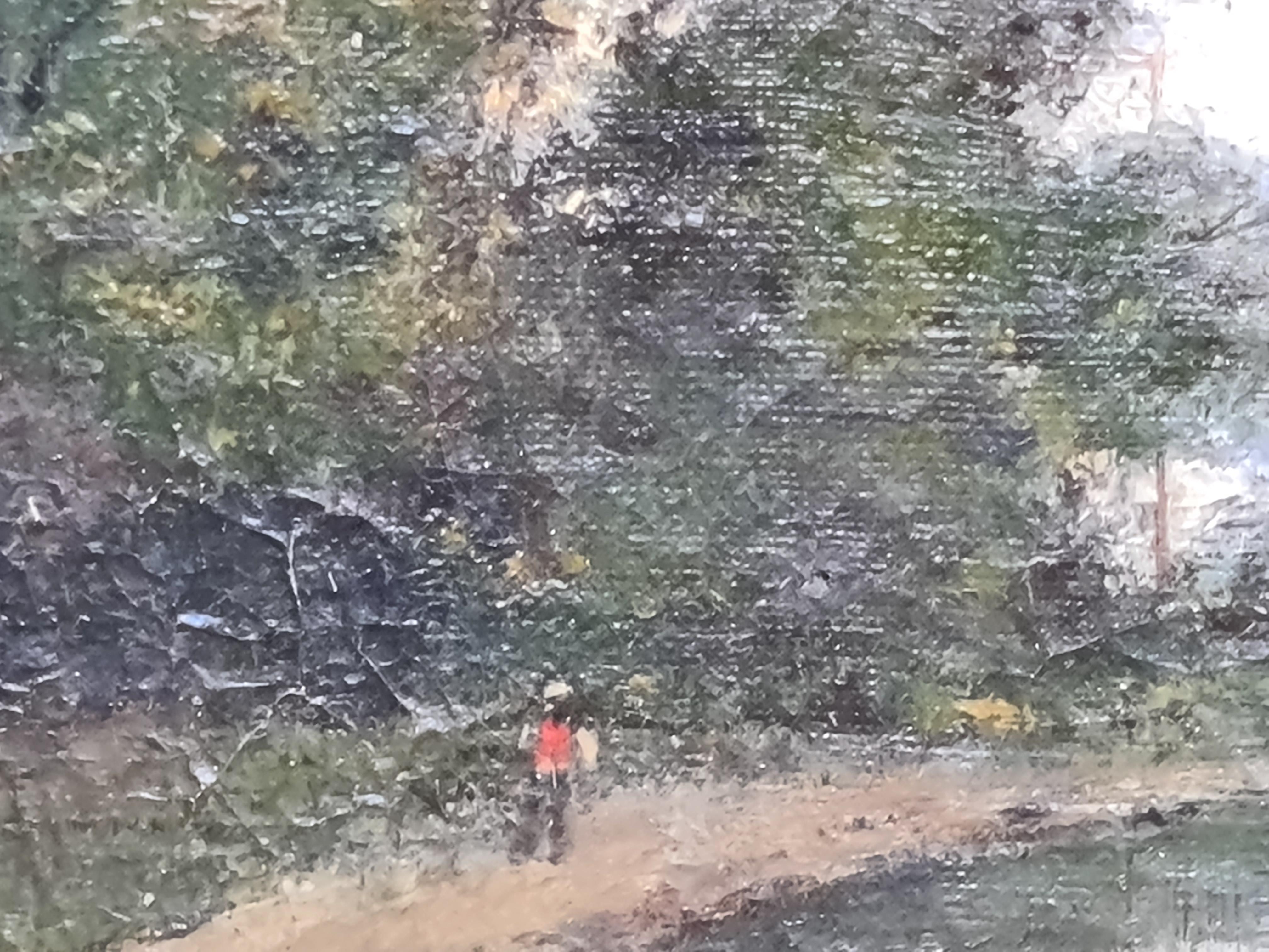 Barbizon-Schule, Französische Flusslandschaft, Öl auf Leinwand, Die Seine im Angebot 4