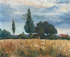 François Mengelatte, Paisaje campestre, Óleo sobre lienzo