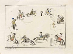 Rider Performing Carousel...-Etching by Franéois Robichon de la Guérinière-1810