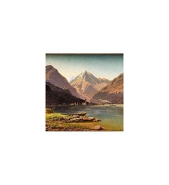Roffiaen François (1820-1898)+Oil on panel, Fluelen, Lac des quatre cantons (Sui