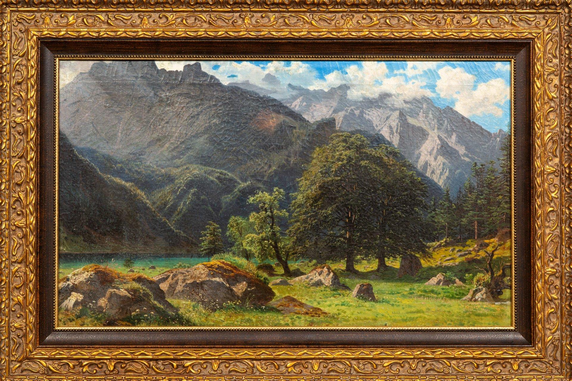 Obersee par François Roffiaen (1820-1898) Huile sur toile en vente 10
