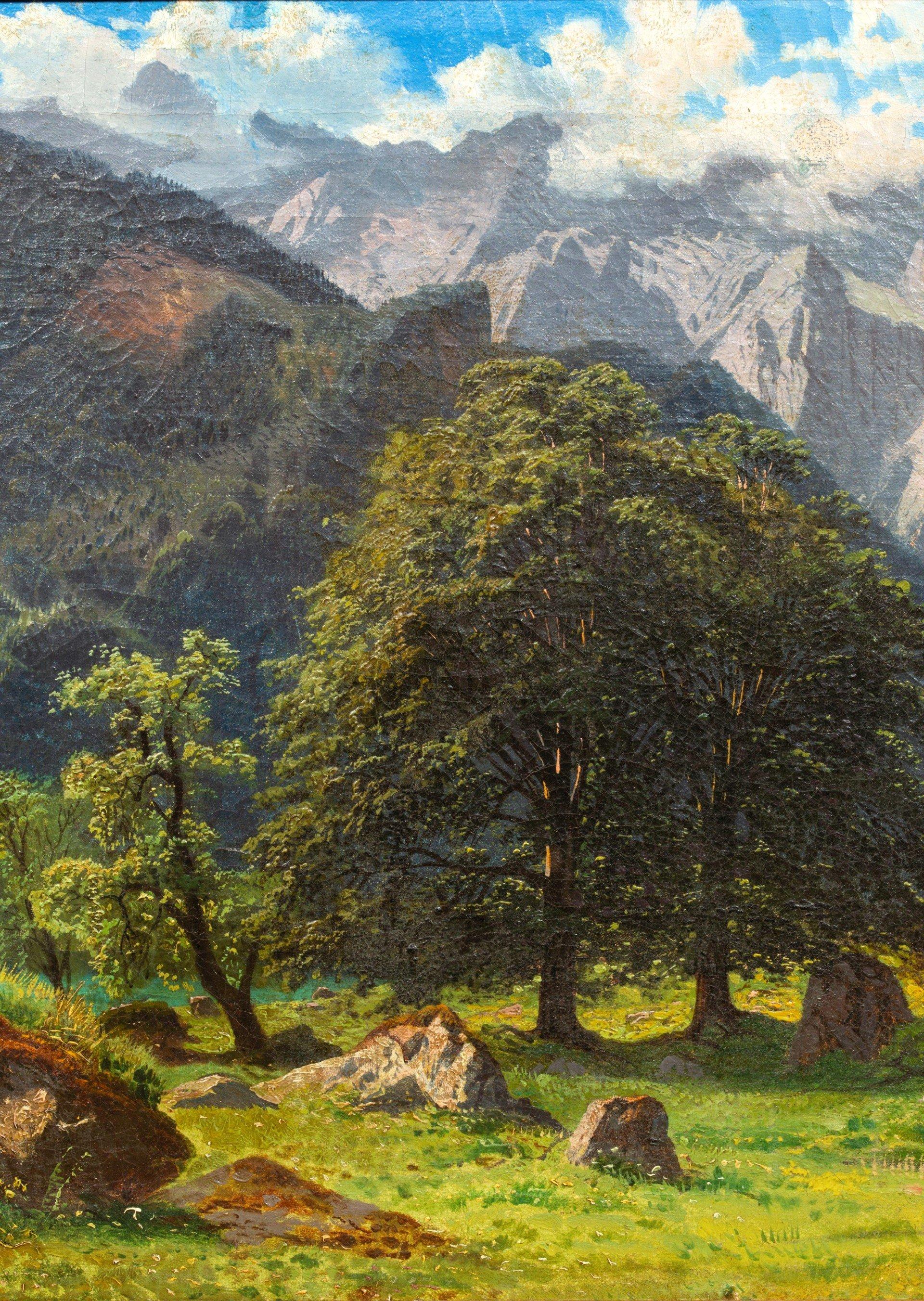 Obersee by François Roffiaen (1820-1898) Oil on canvas For Sale 6