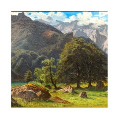 Antique Obersee by François Roffiaen (1820-1898) Oil on canvas