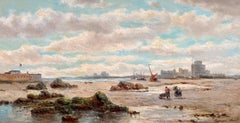 'The Beach at Saint Helier, Jersey' by François-Étienne Musin (1820 - 1888)